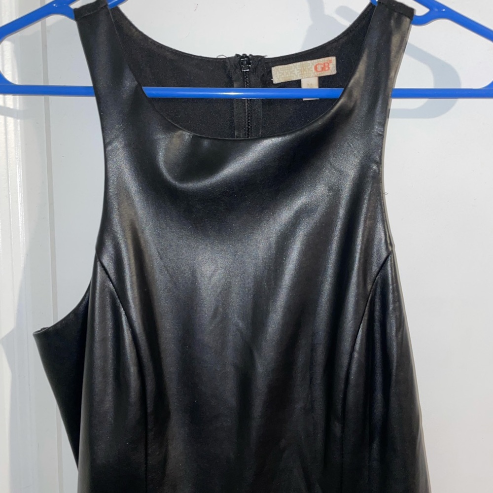 Black with leather top maxi